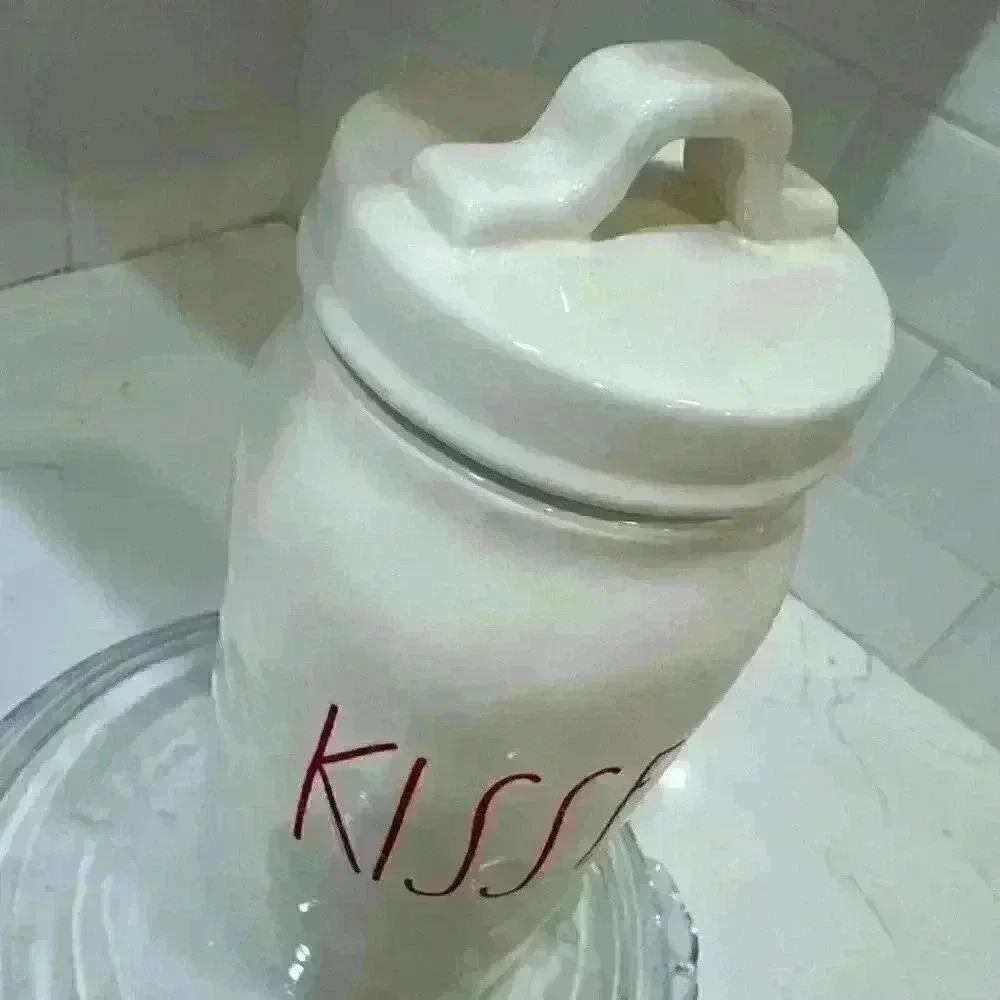 Rae Dunn Tall KISSES Canister New